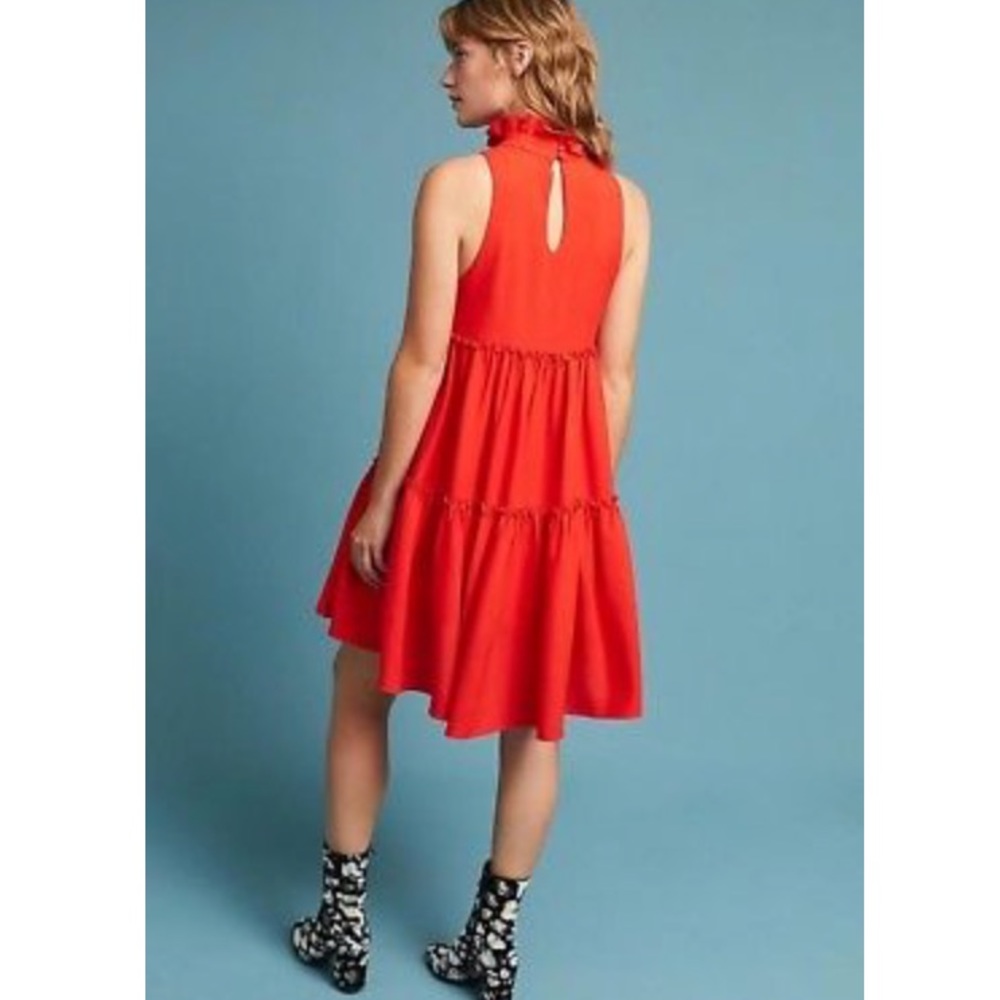 NWT Ruffled Turtleneck Swing Dress - Picture 3 of 6